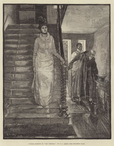 Sunday Morning in Old Virginia by Edwin Austin Abbey